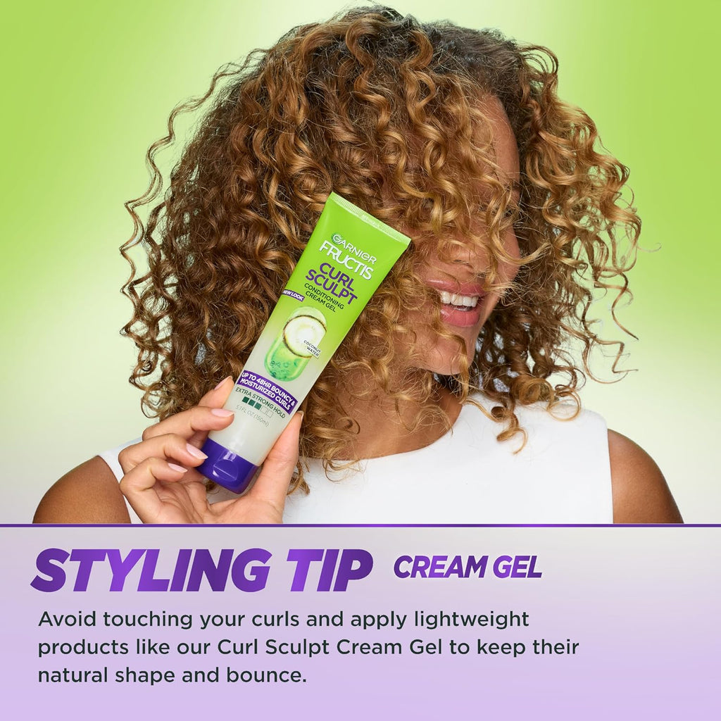 Fructis Style Curl Sculpt Conditioning Cream Gel for Bounce & Moisture, 5.1 Fl Oz, 1 Count (Packaging May Vary)