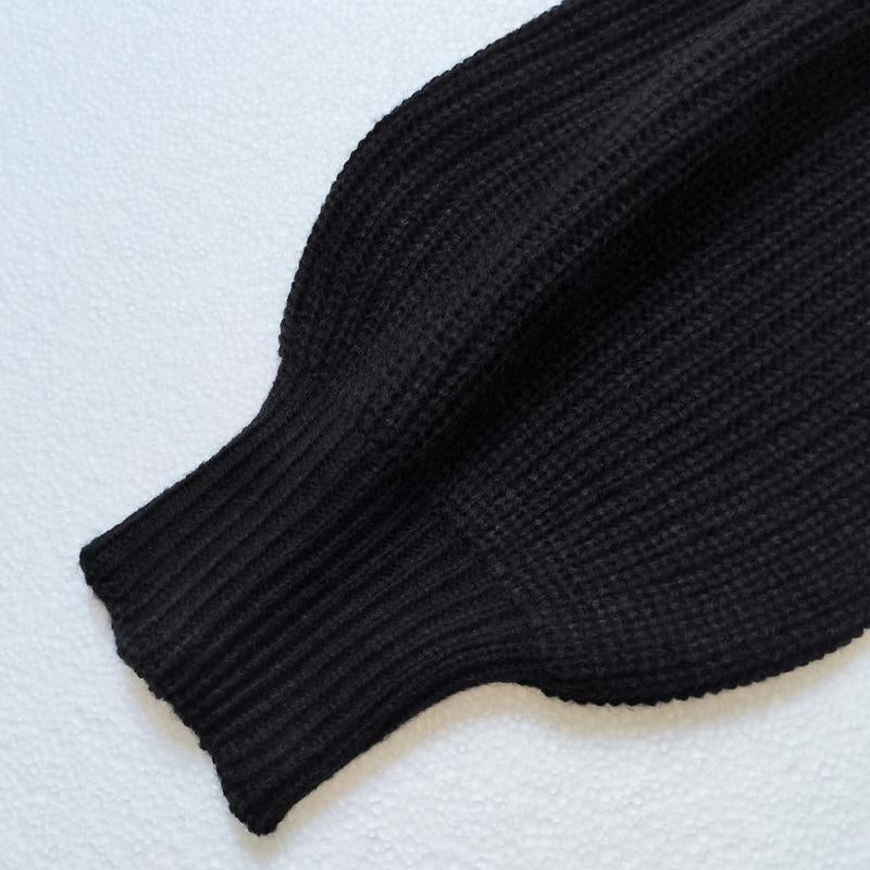 Women'S Slit Hem Drop Shoulder Sweater, New Autumn and Winter Knitted Top, Can Be Worn as a Skirt, One-Shoulder Sweater, Deep V-Neck Top, Personality Often Women'S Clothing，Engagement Bride Crewneck Sweatshirt