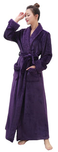 Luxuriously Soft  Women's Fleece Bathrobe - Cozy Long Spa Robe for Ultimate Comfort