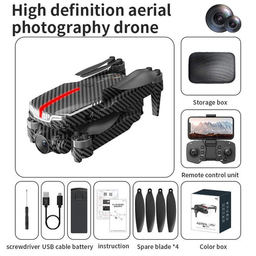 Aerial Drone 2025 C13S Pro GPS 4K UHD EIS Camera 5G Wifi FPV Brushless Motors Optical Flow Obstacle Avoidance Auto Return 360° Stunt Roll Easy Play Two Batteries