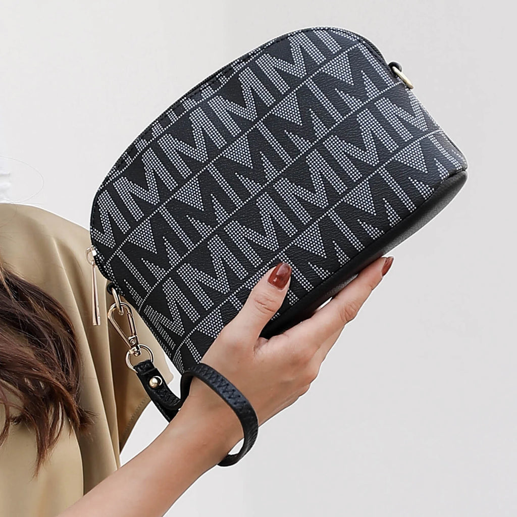 Marimar Women's 4-Piece Tote Bag Set with Pouch and Wristlet - Stylish Chocolate Brown by Mia K