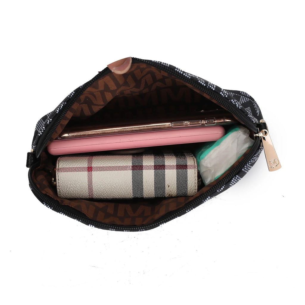 Marimar Women's 4-Piece Tote Bag Set with Pouch and Wristlet - Stylish Chocolate Brown by Mia K